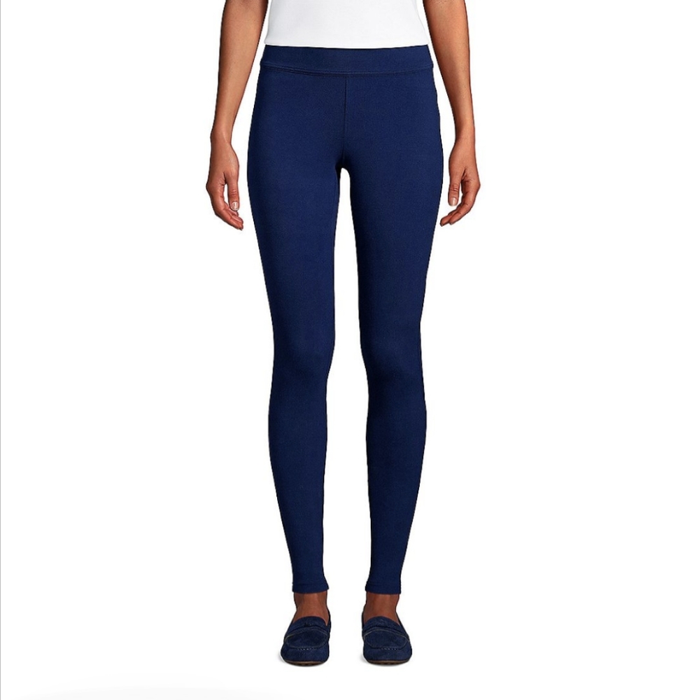 Lands' End Starfish Legging Mid Rise Knit Legging Blue size Small